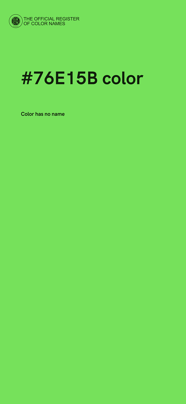 #76E15B color image