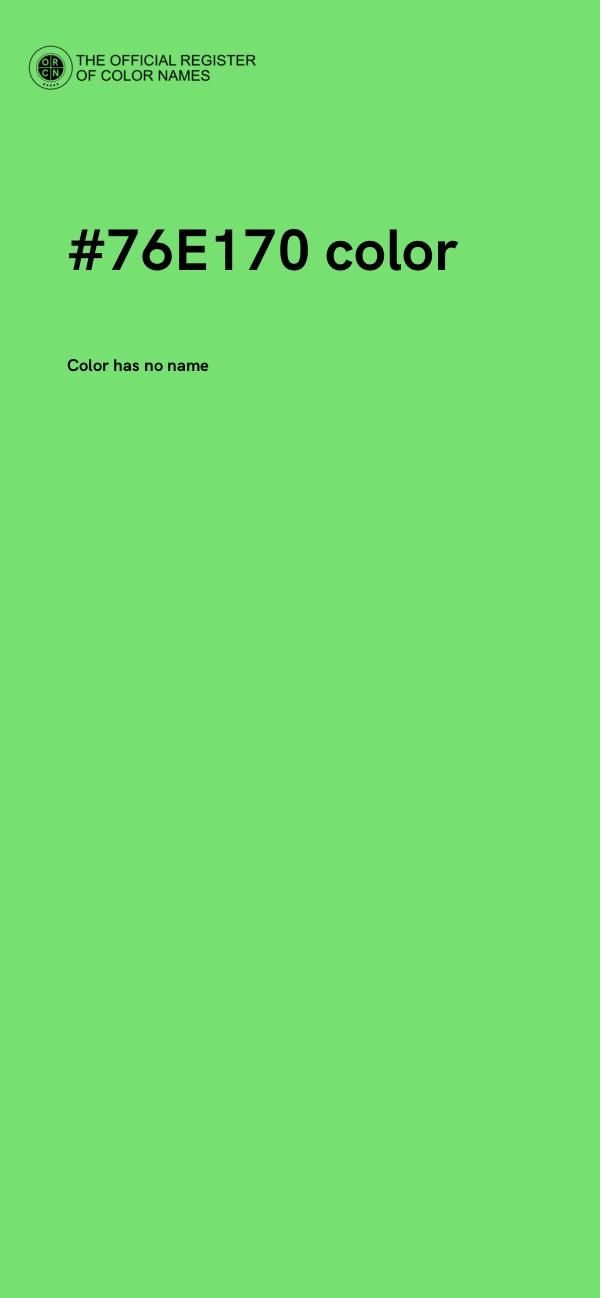 #76E170 color image
