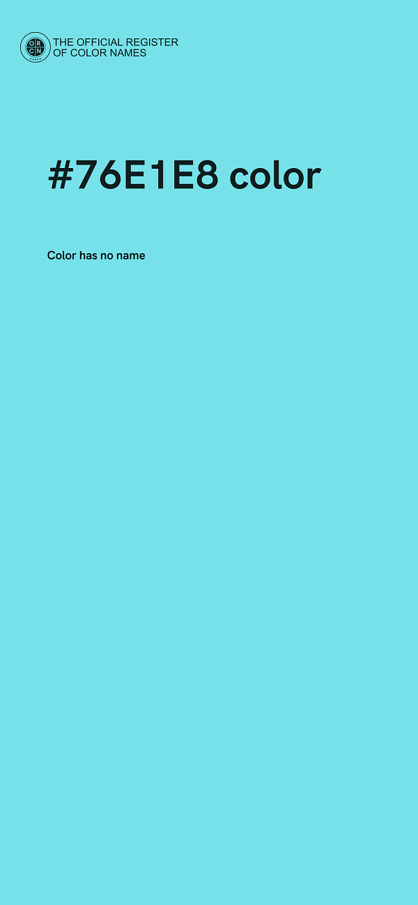 #76E1E8 color image