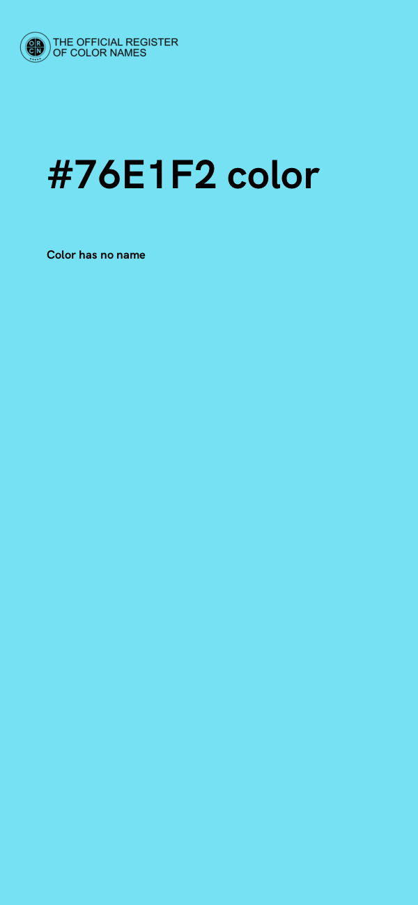 #76E1F2 color image