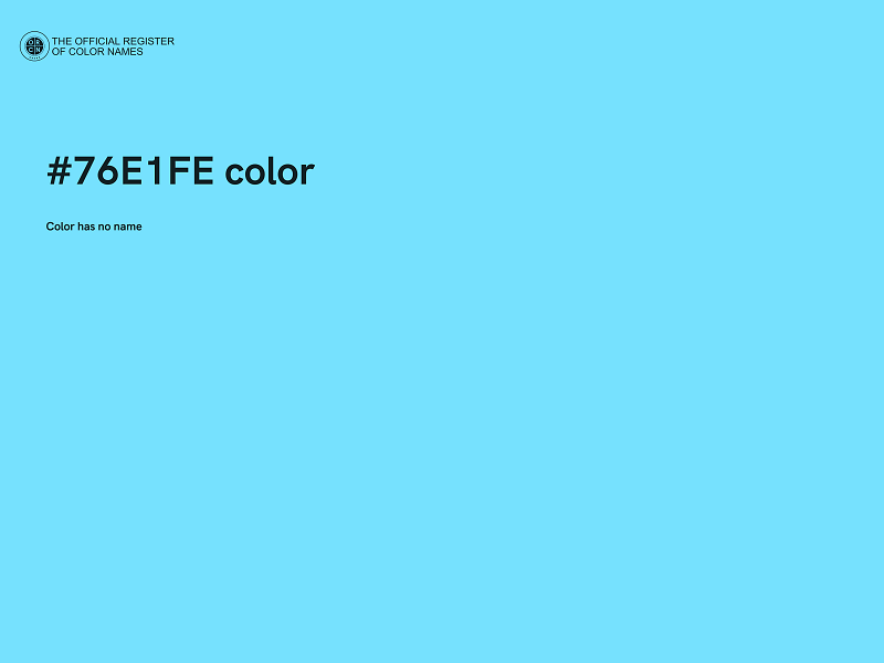 #76E1FE color image