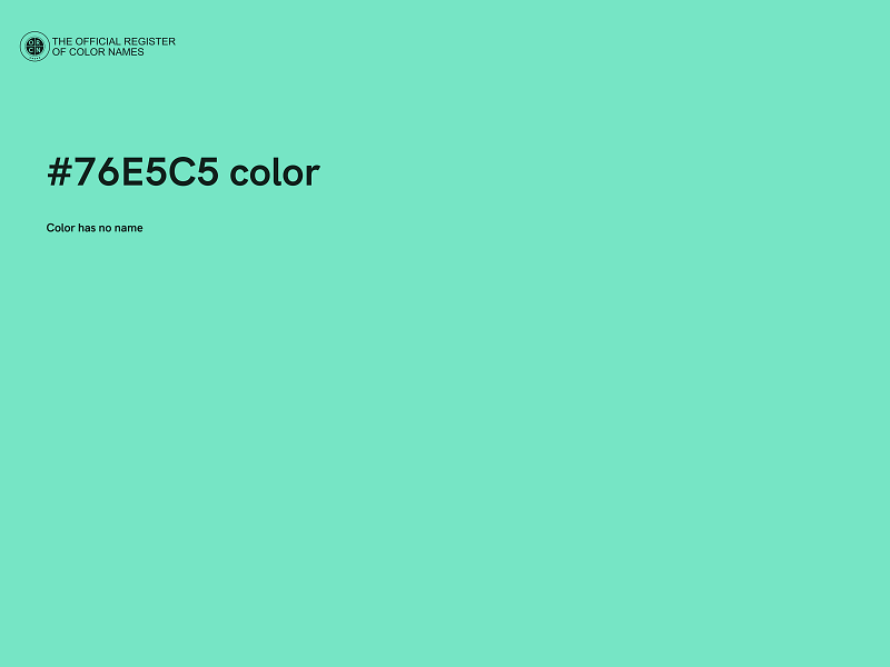 #76E5C5 color image