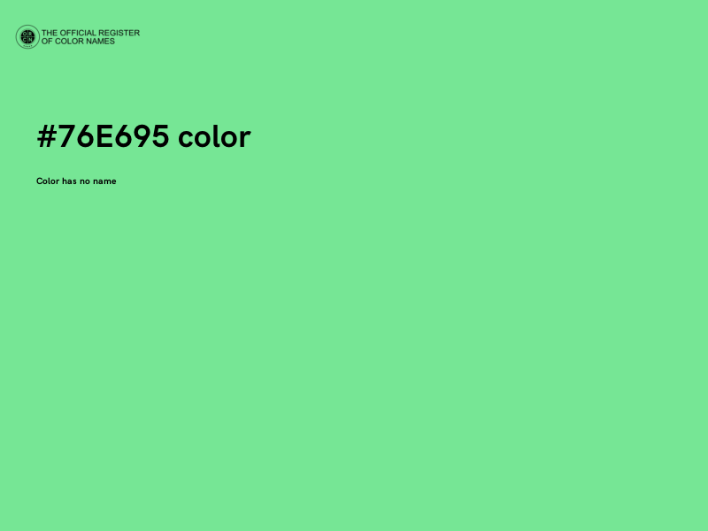 #76E695 color image