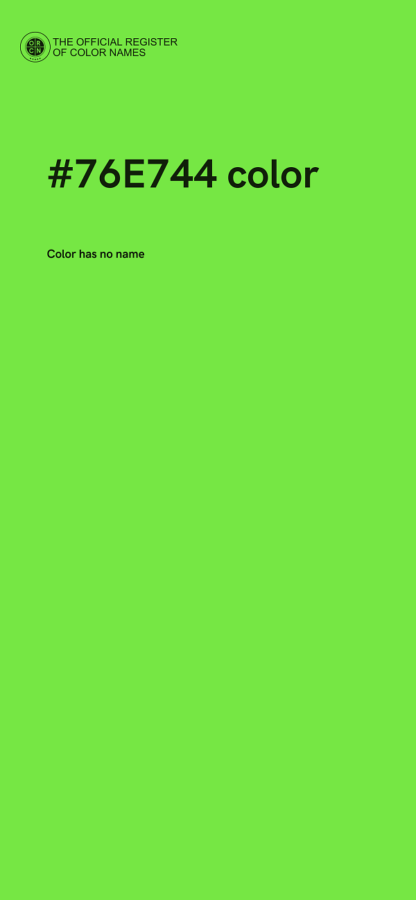 #76E744 color image