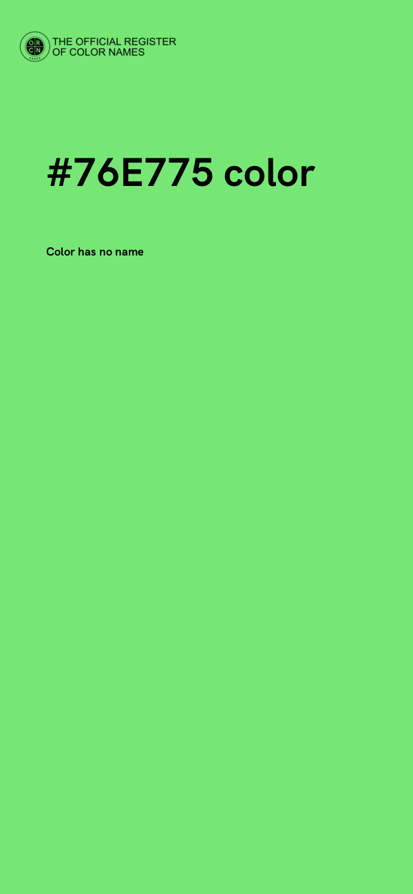 #76E775 color image