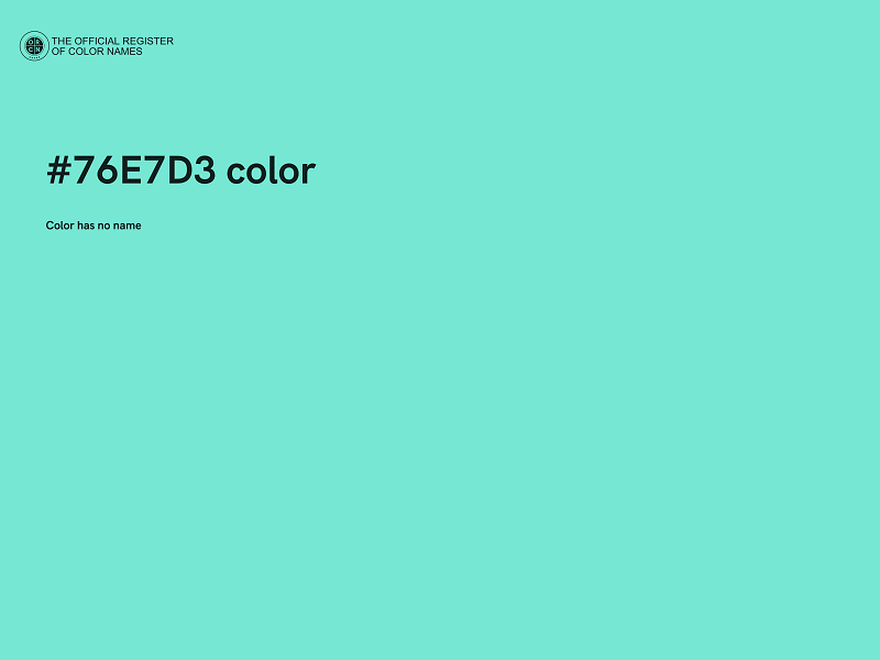 #76E7D3 color image