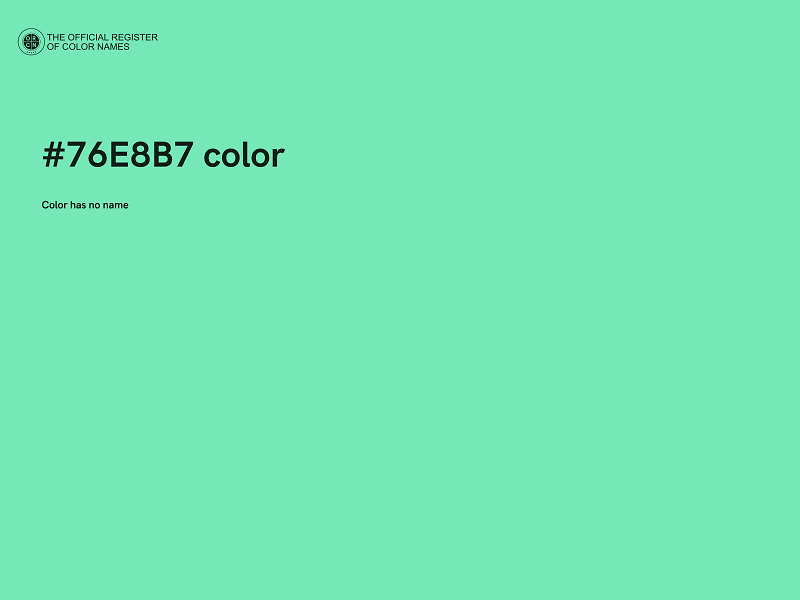 #76E8B7 color image