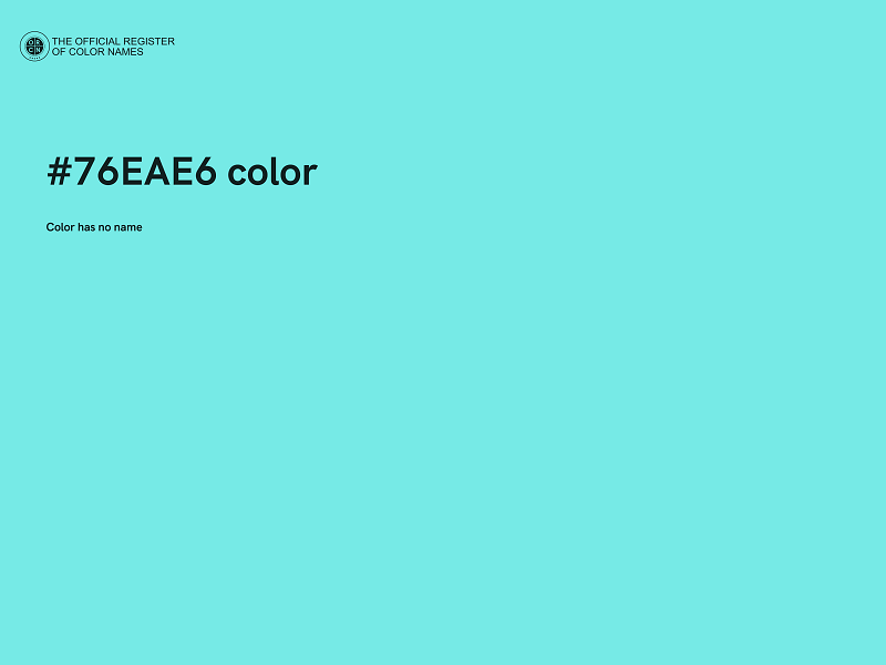 #76EAE6 color image