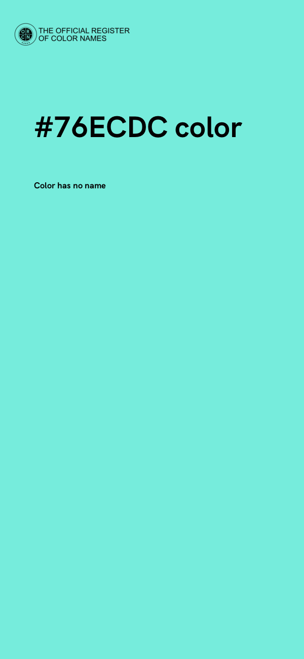 #76ECDC color image
