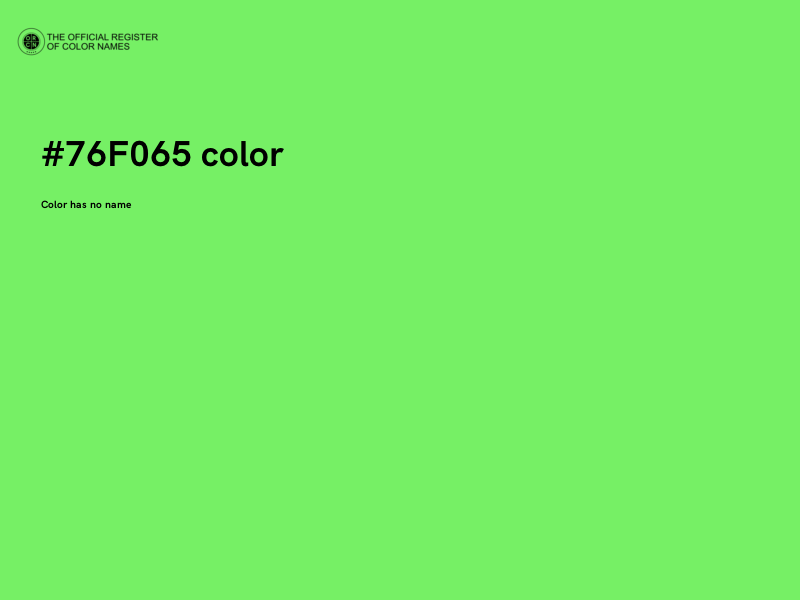 #76F065 color image
