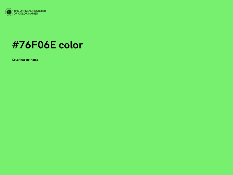 #76F06E color image