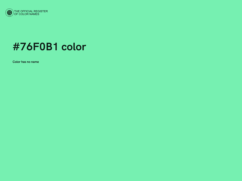 #76F0B1 color image