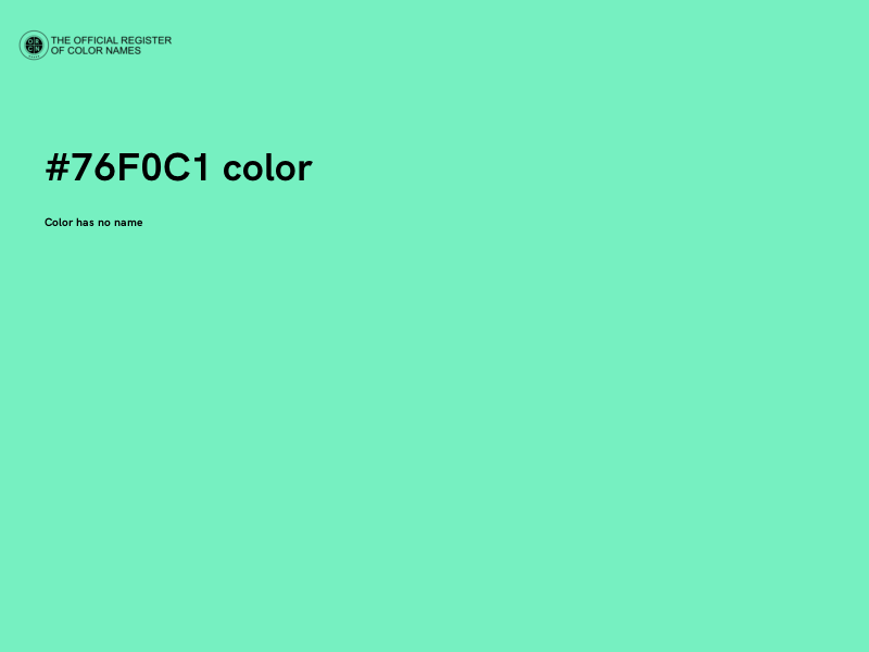 #76F0C1 color image