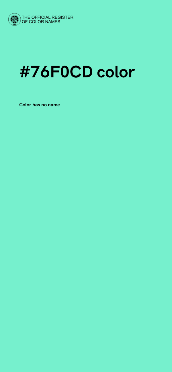 #76F0CD color image