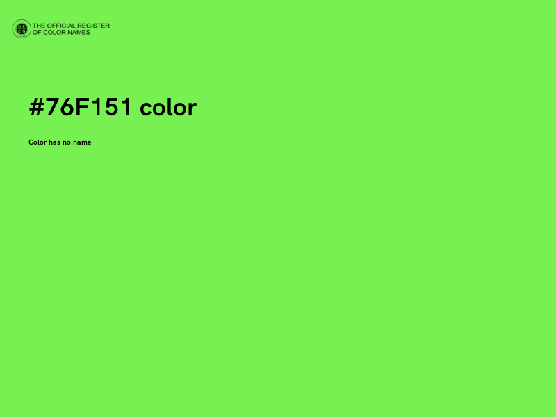 #76F151 color image