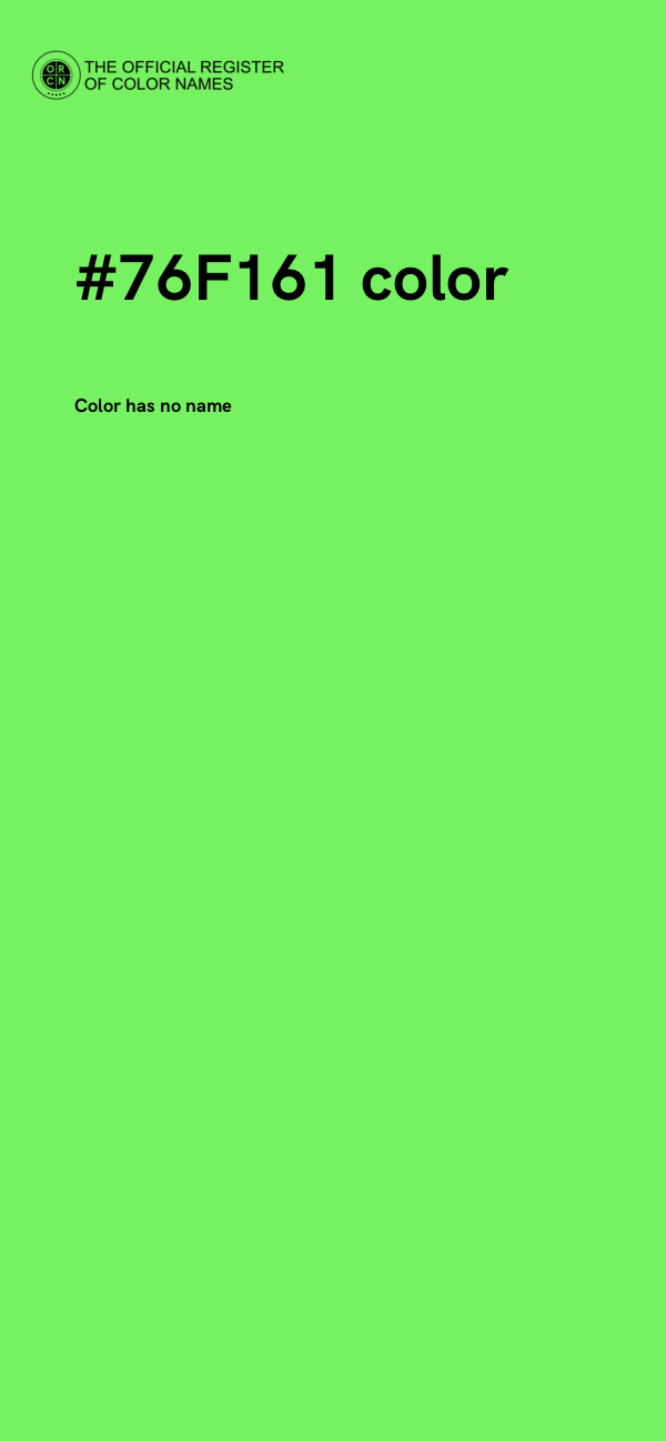 #76F161 color image