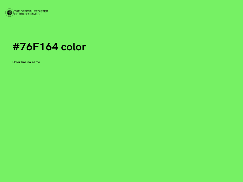 #76F164 color image