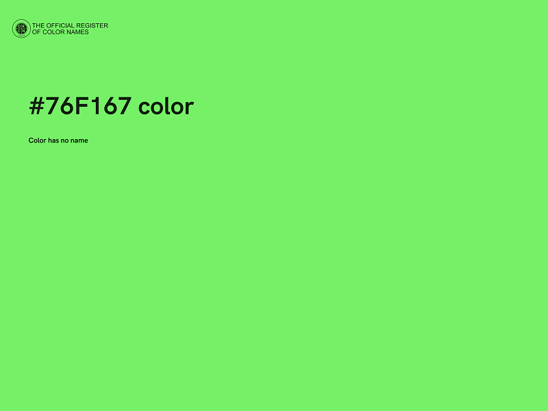 #76F167 color image