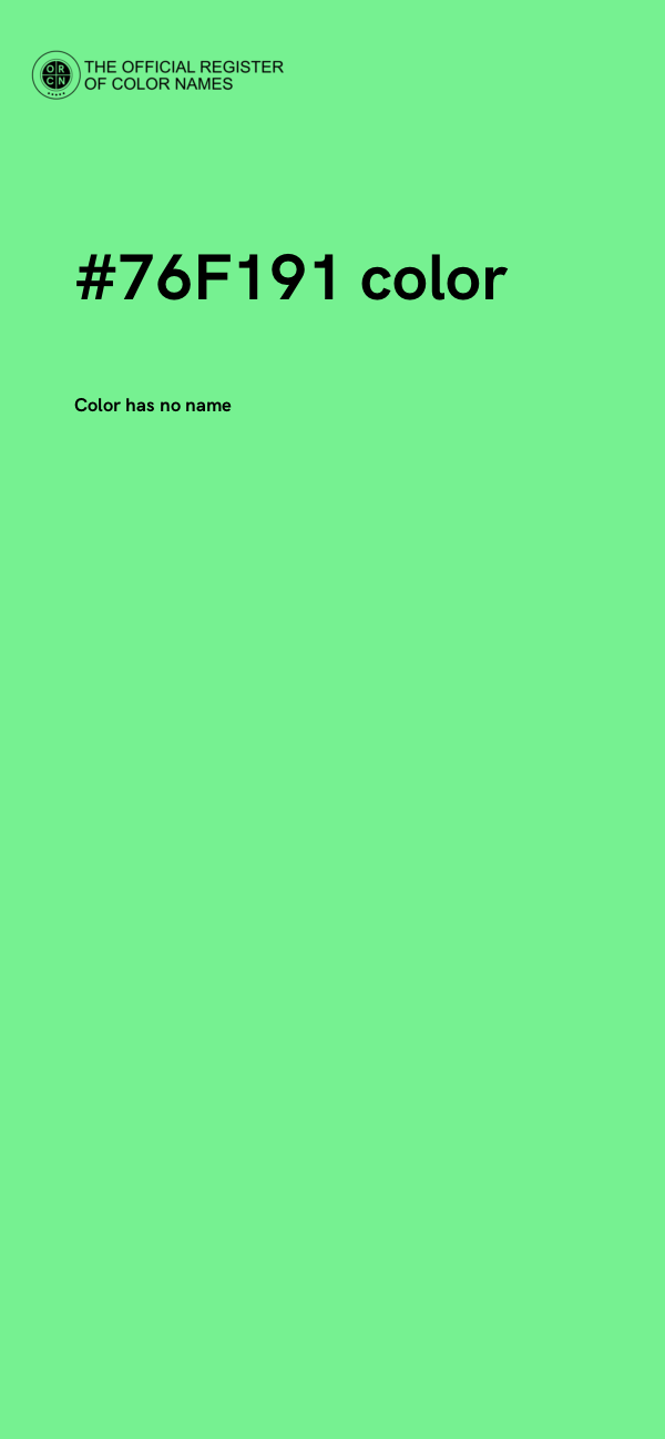 #76F191 color image