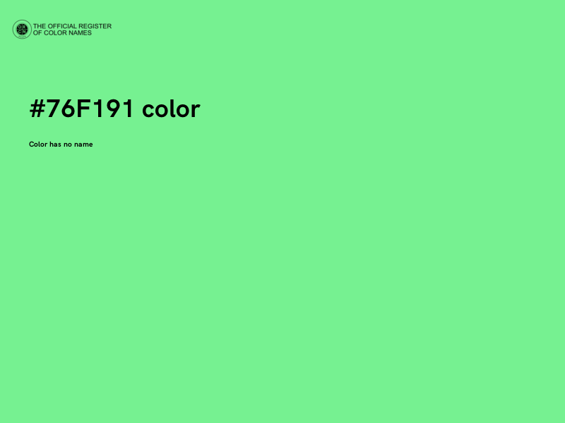 #76F191 color image