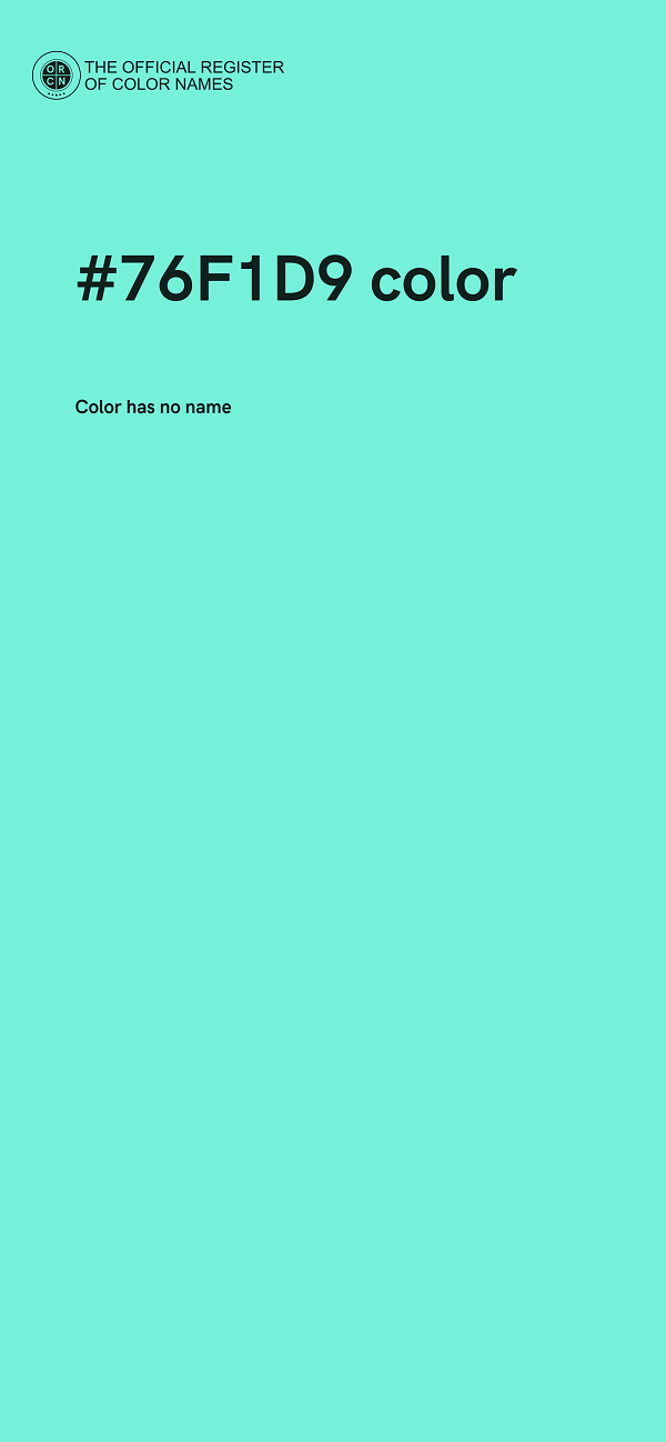 #76F1D9 color image