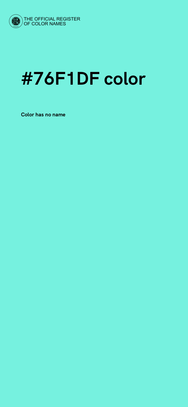 #76F1DF color image