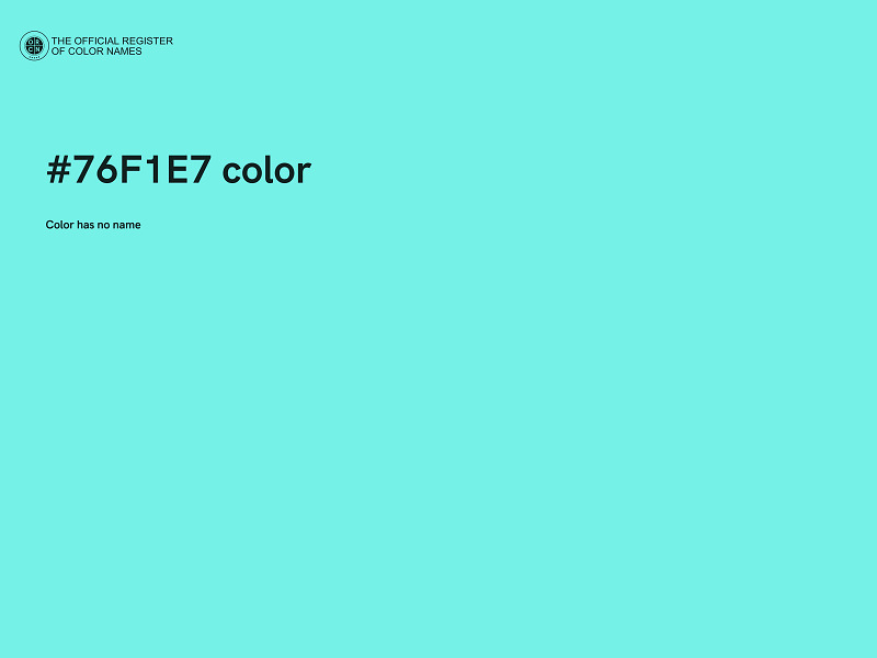 #76F1E7 color image