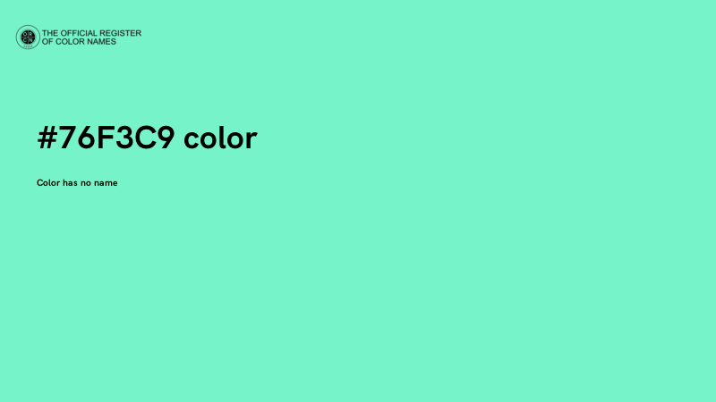 #76F3C9 color image