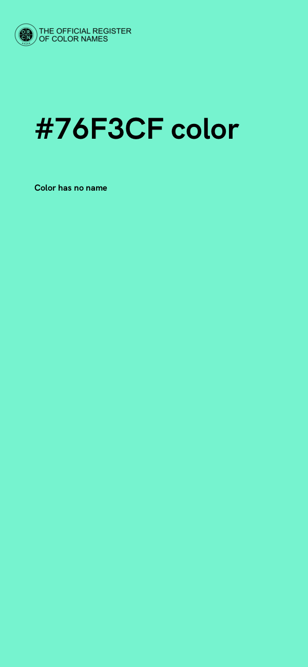 #76F3CF color image