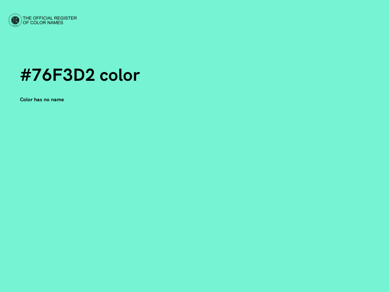 #76F3D2 color image
