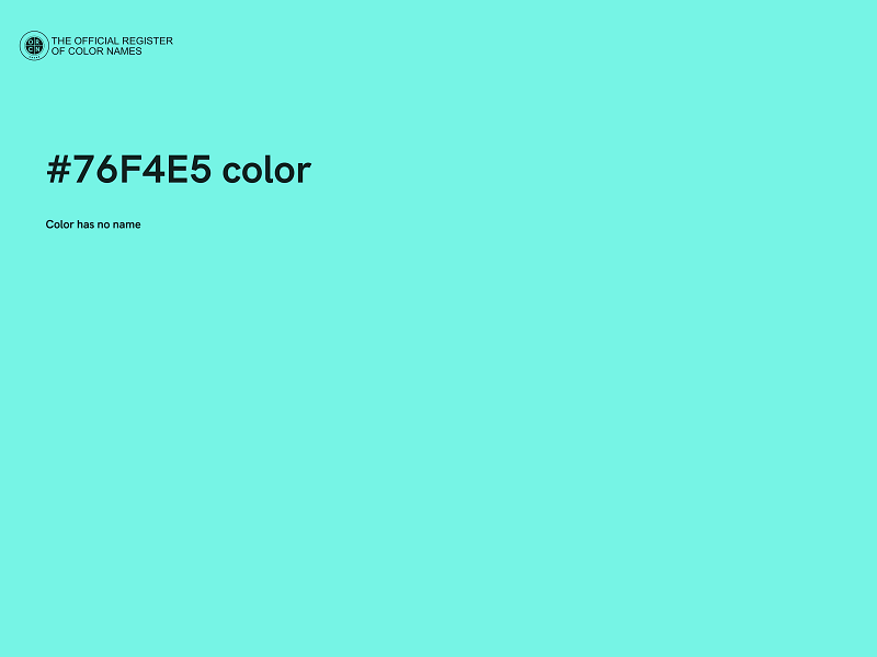 #76F4E5 color image