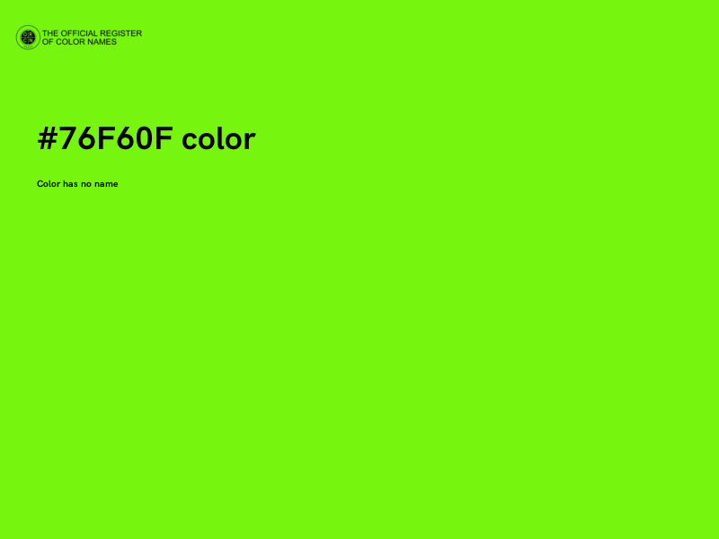 #76F60F color image