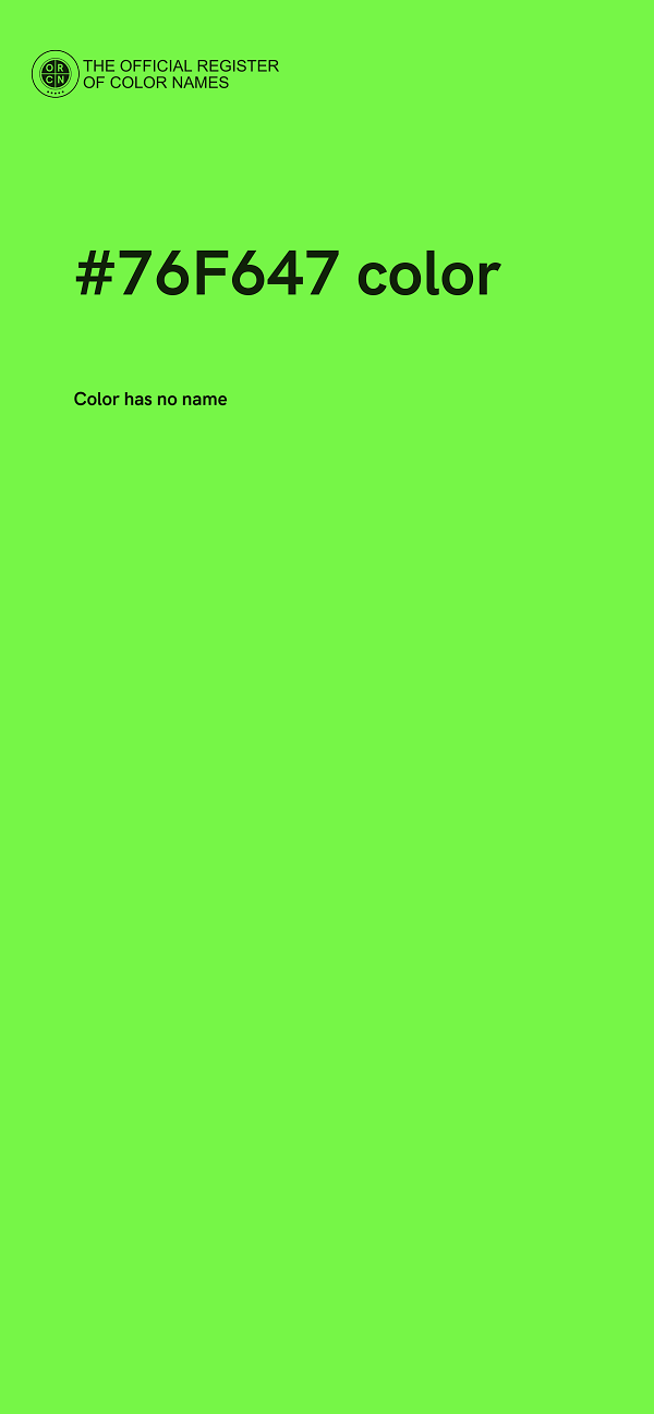 #76F647 color image