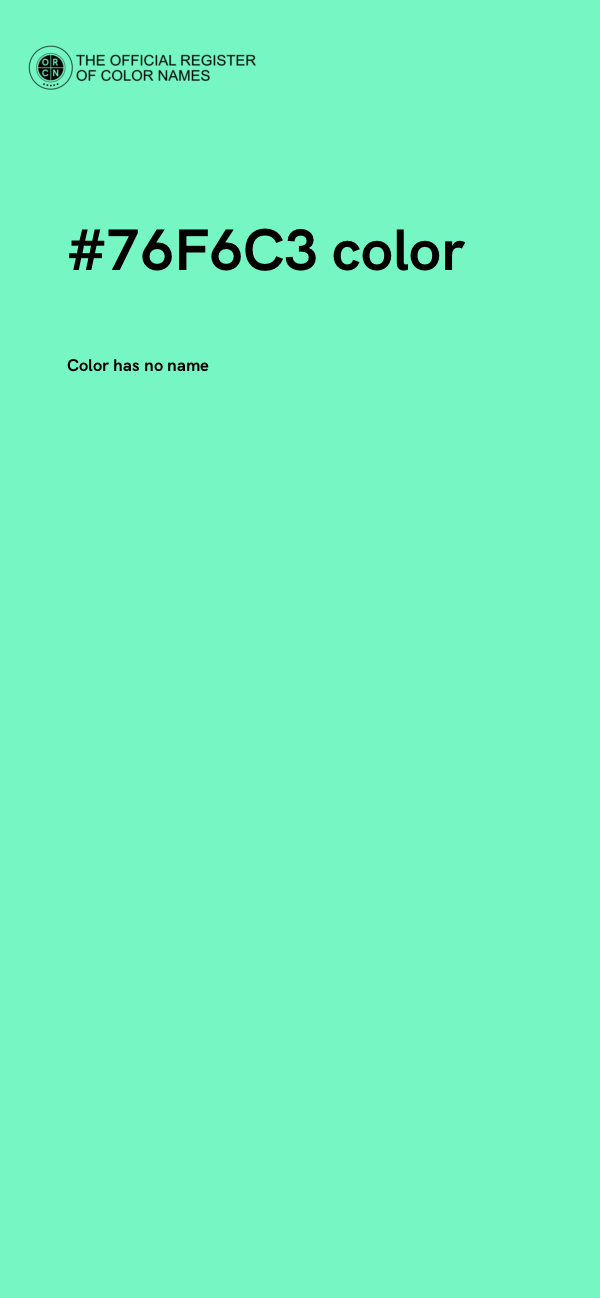 #76F6C3 color image