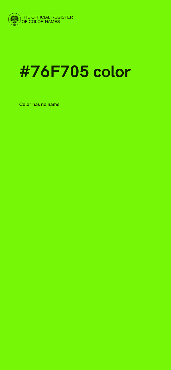 #76F705 color image