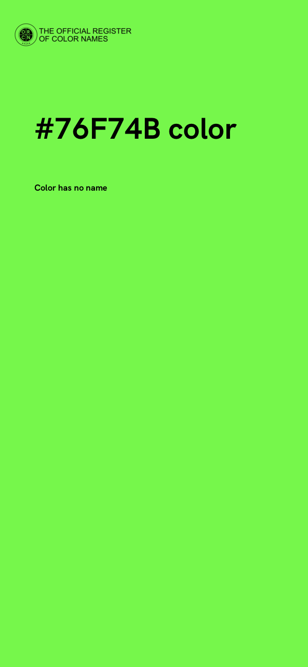 #76F74B color image