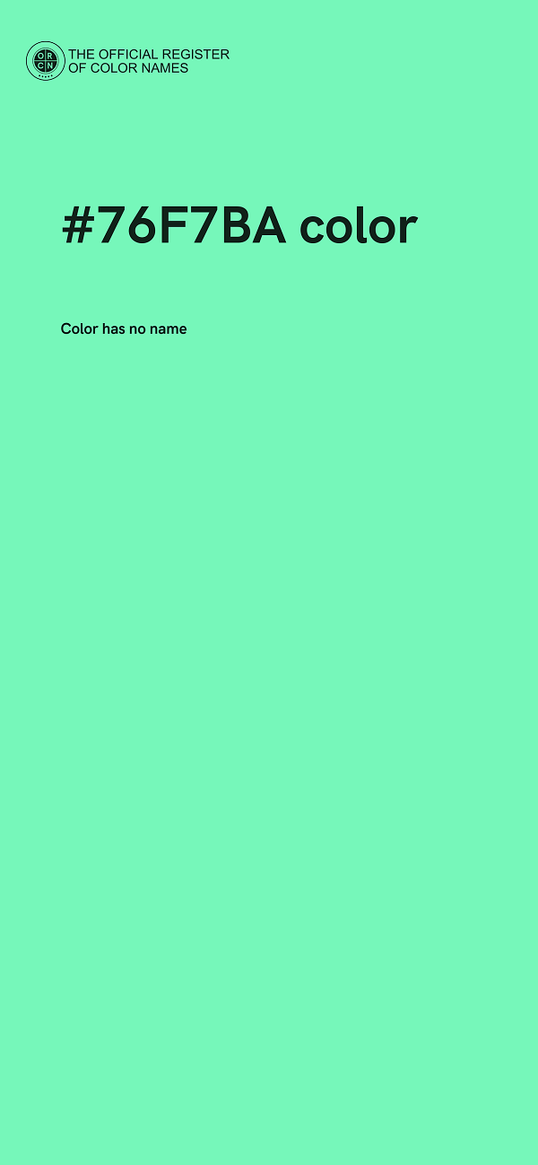 #76F7BA color image