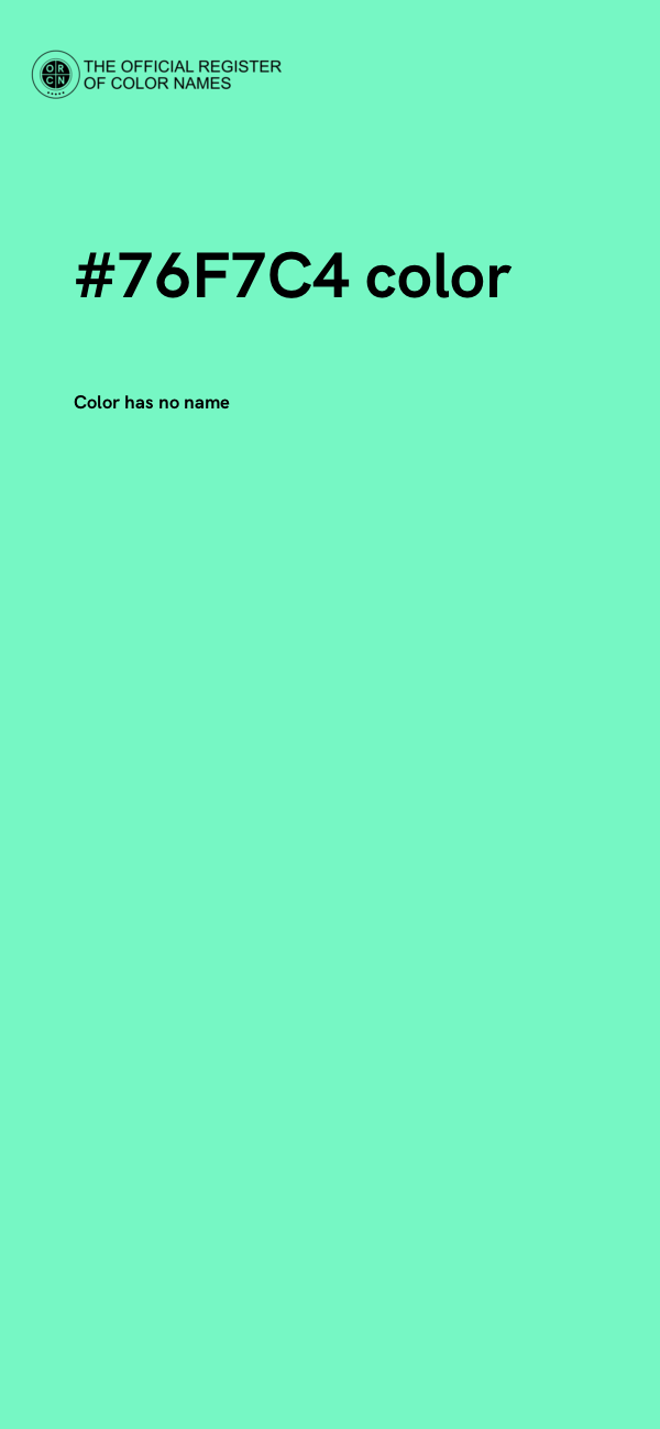 #76F7C4 color image
