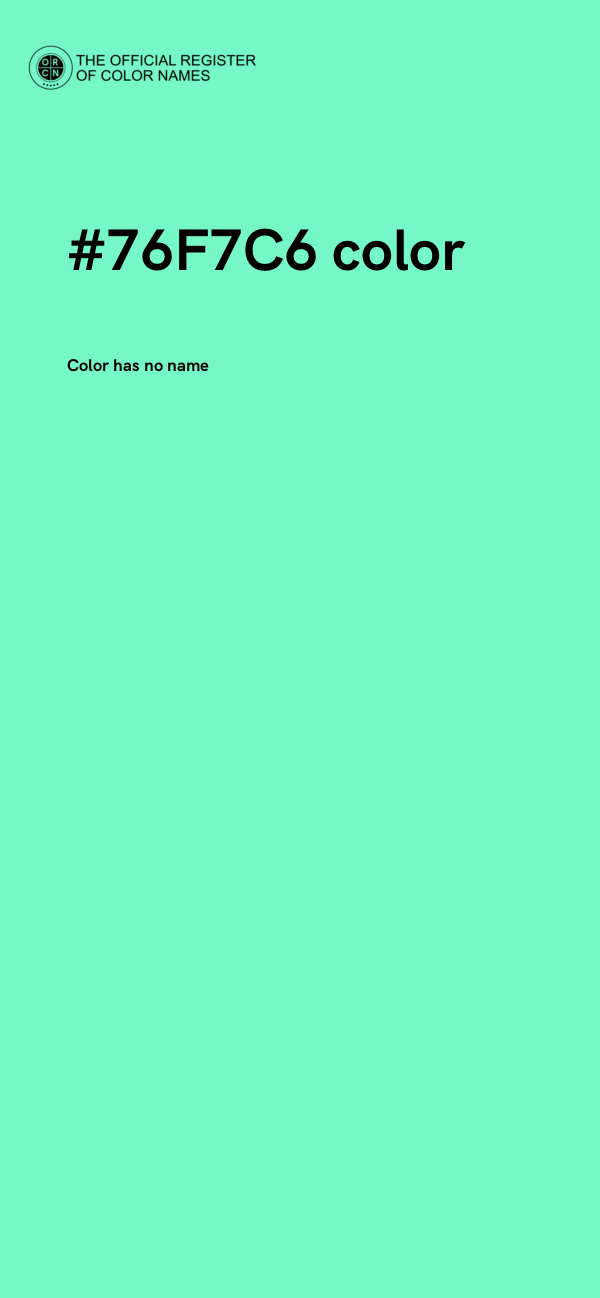 #76F7C6 color image