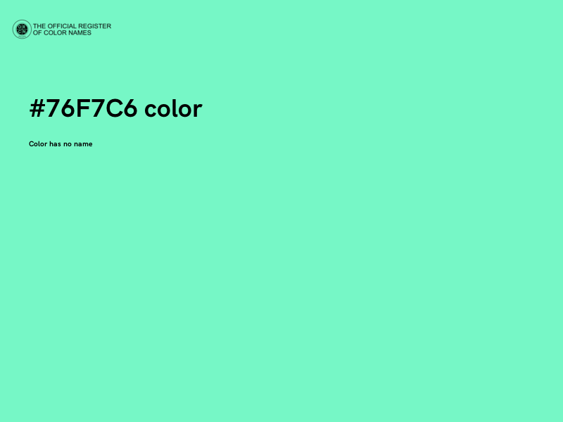 #76F7C6 color image