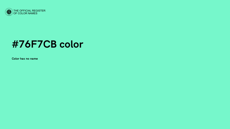 #76F7CB color image
