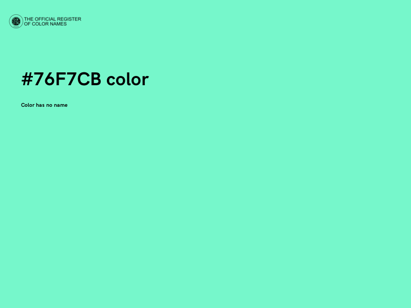 #76F7CB color image
