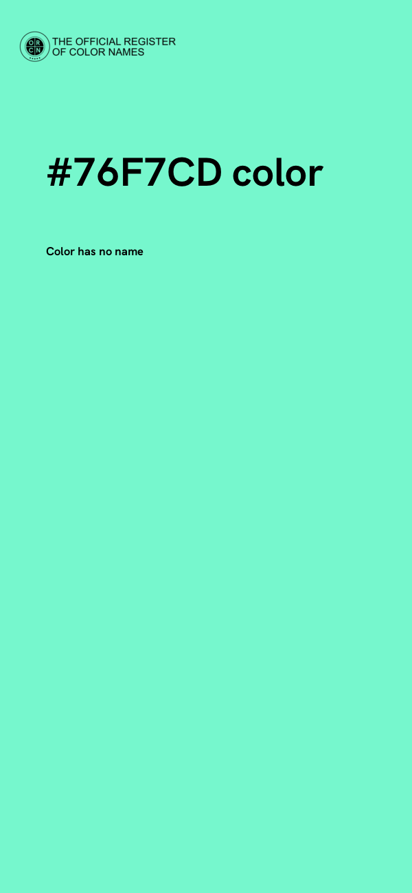 #76F7CD color image
