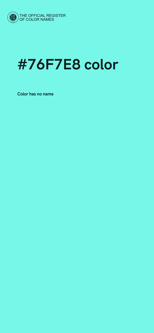#76F7E8 color image
