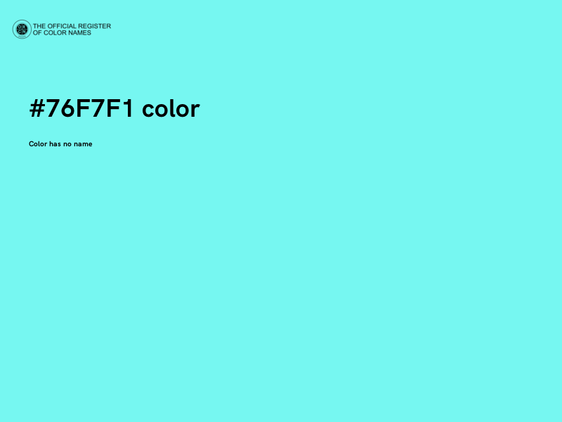 #76F7F1 color image