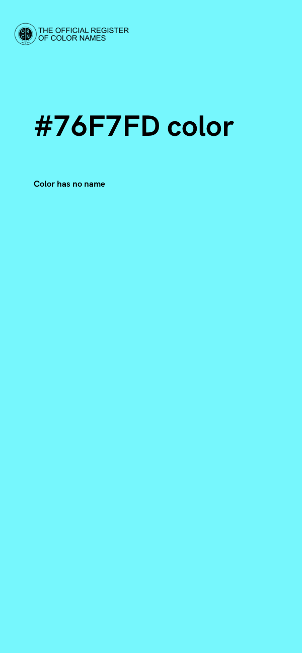 #76F7FD color image