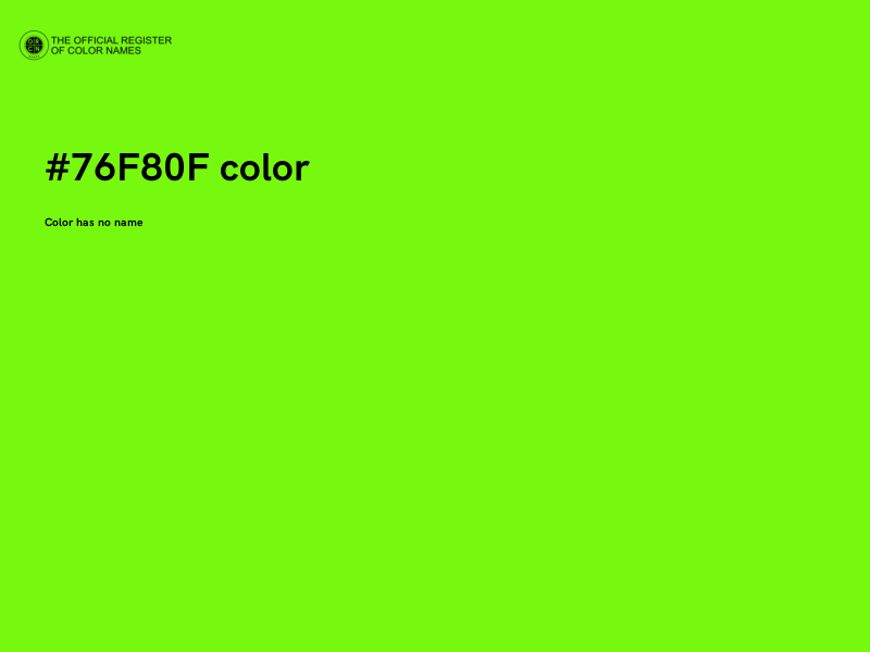 #76F80F color image