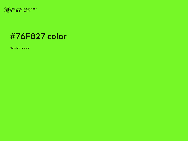 #76F827 color image