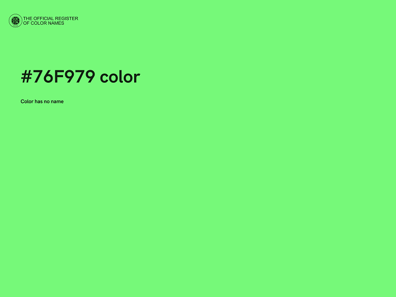 #76F979 color image
