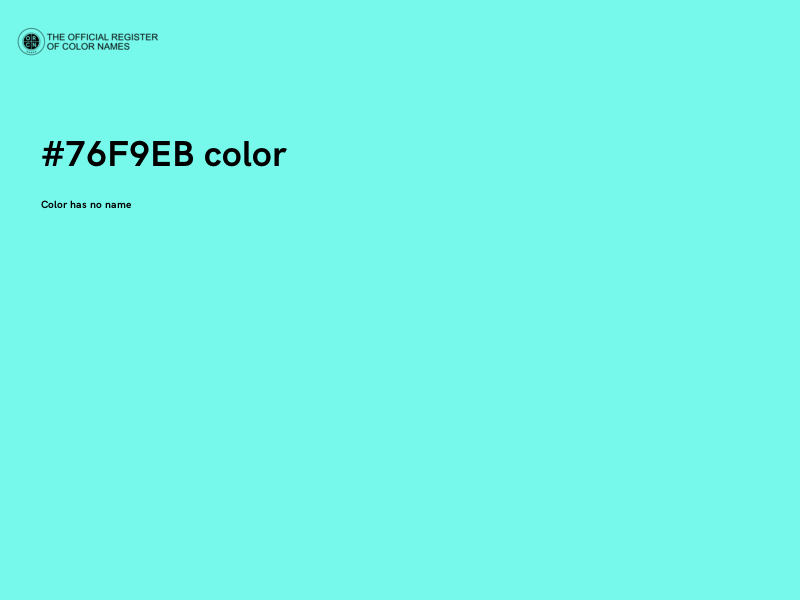 #76F9EB color image